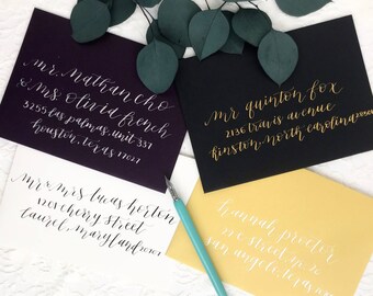 Olivia Style | Hand Addressed Envelope | Wedding Envelope Calligraphy | Invitation Envelope Calligraphy | Envelope Calligraphy Commission