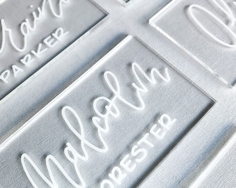 Acrylic Calligraphy Place cards