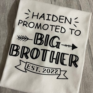 New baby announcement, Promoted to big brother, Promoted to big sister