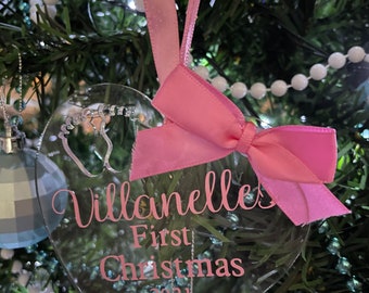 Personalised Baby’s first christmas bauble , christmas bauble, Christmas tree decoration