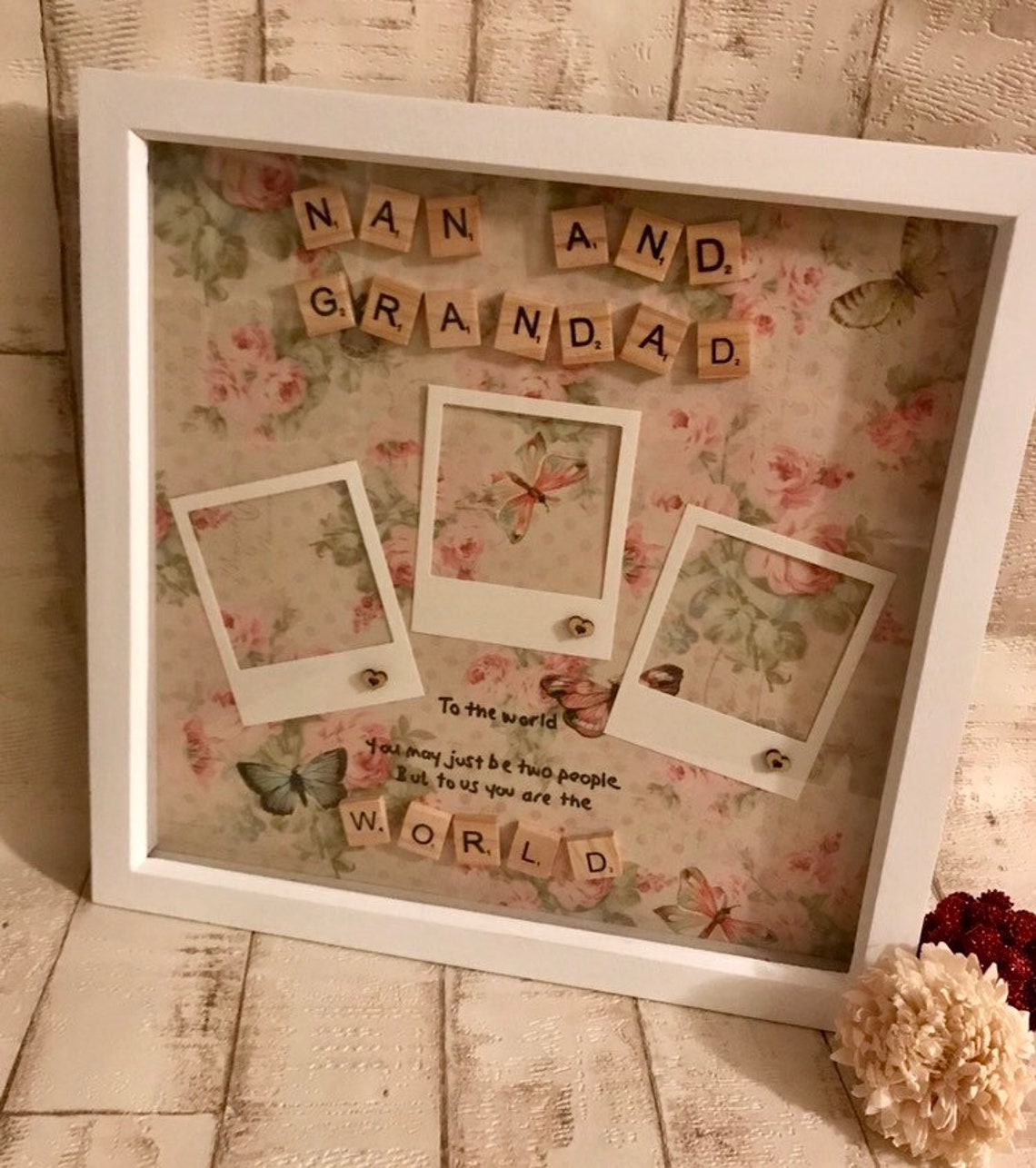 Nan & Grandad Frame Large Scrabble Frame Nan and Grandad Etsy