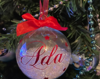 Personalised Name  bauble , christmas bauble, Christmas tree decoration