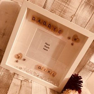 Personalised gift for dad, Daddy Scrabble box Frame, Father’s Day Gift