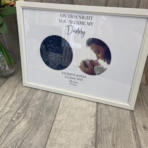 Vatertagsgeschenk | Personalisierte Sternkarte & Foto | Personalisierter Druck | Benutzerdefinierte Nachthimmel | Poster | Tag deiner Geburt | Geburtstagsgeschenk