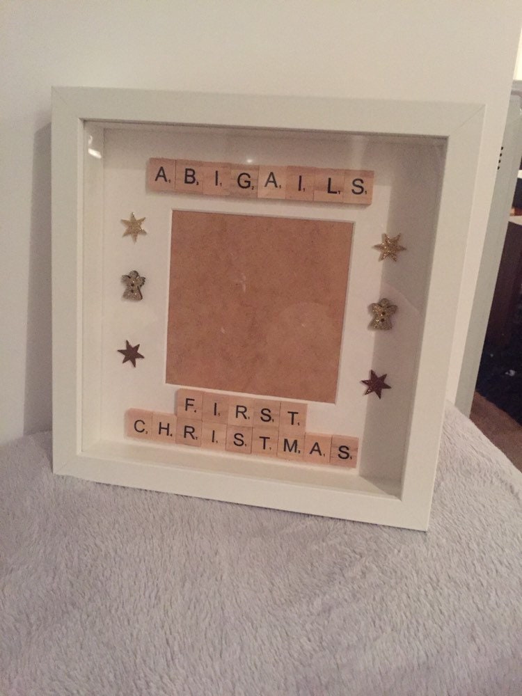 Christmas Pricture Frame , Scrabble Box Frame ,scrabble Frame BOX FRAME ...