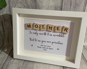 Mommy scrabble frame, Mom Frame, Mommy Frame, personalised mom gift, Mother’s Day gift.