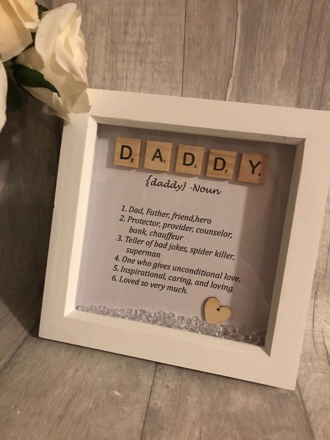 Daddy Scrabble Frame Father’s Day Gift, Daddy Scrabble Frame, Daddy Noun Frame, Daddy ...