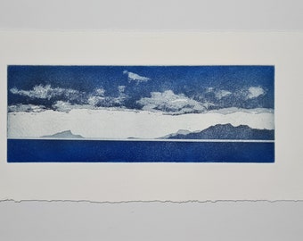 Etching Fine Art Original Print inspired by Scottish Islands