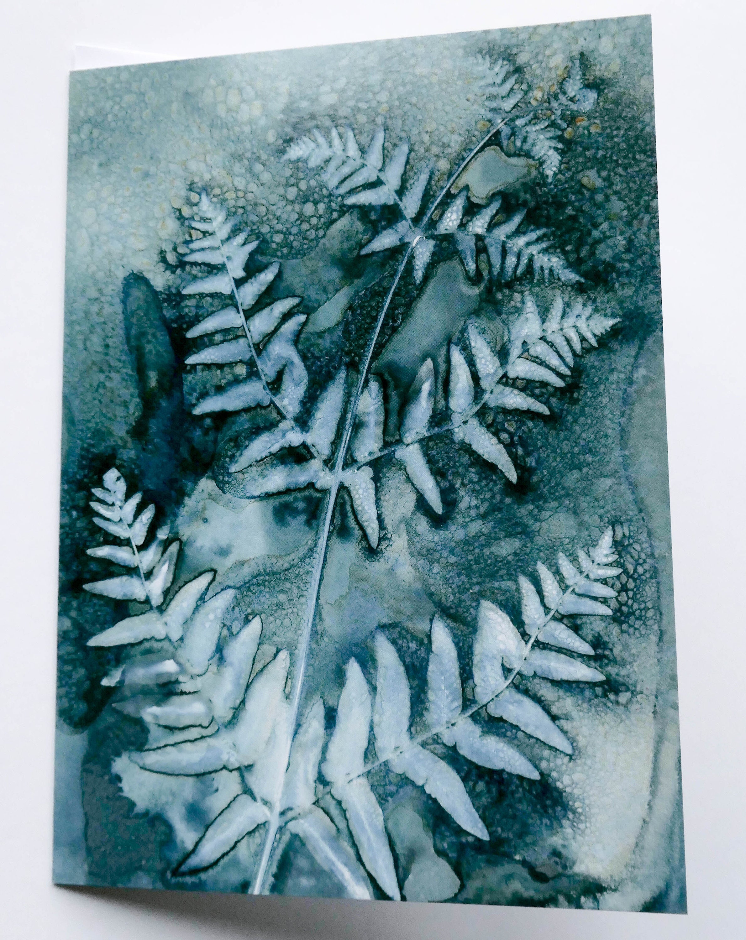 Royal Fern Art Card: Wet Cyanotype Botanical Print - Etsy