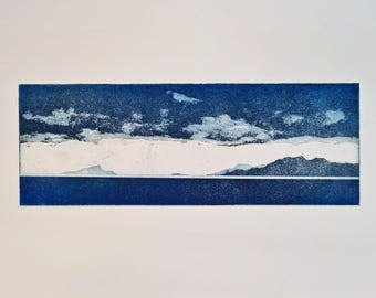 Etching Fine Art Original Print inspired by Scottish Islands