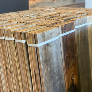 Reclaimed wood accent wall paneling