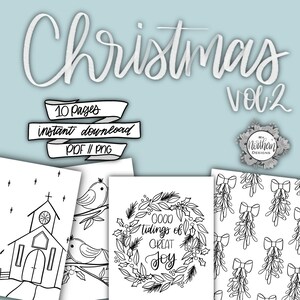 Christmas Colouring Pages | Volume 2 | Holiday Designs | INSTANT DOWNLOAD