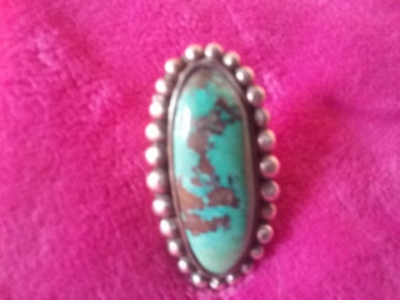 Sterling Silver, Turquiose, Custom Ring - image 1