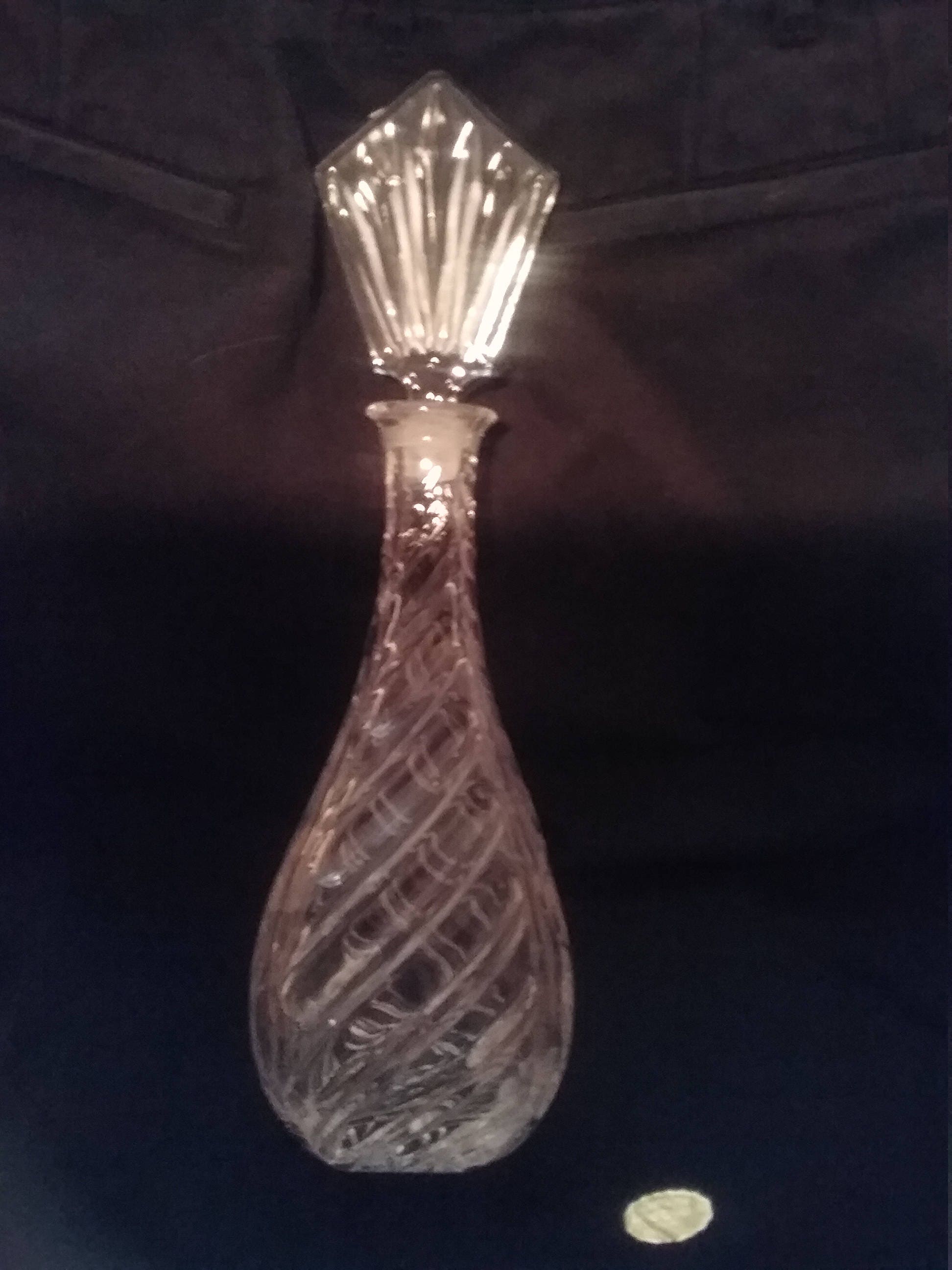 Genuine Lead Crystal Decanter West Germany 24 Pbo Etsy