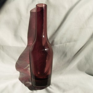 Vintage Amethyst Glass Vase - Riihimaki Suomi Finland