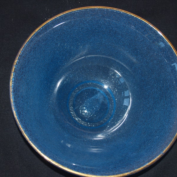 Gold Trim Glass Bowl Etsy