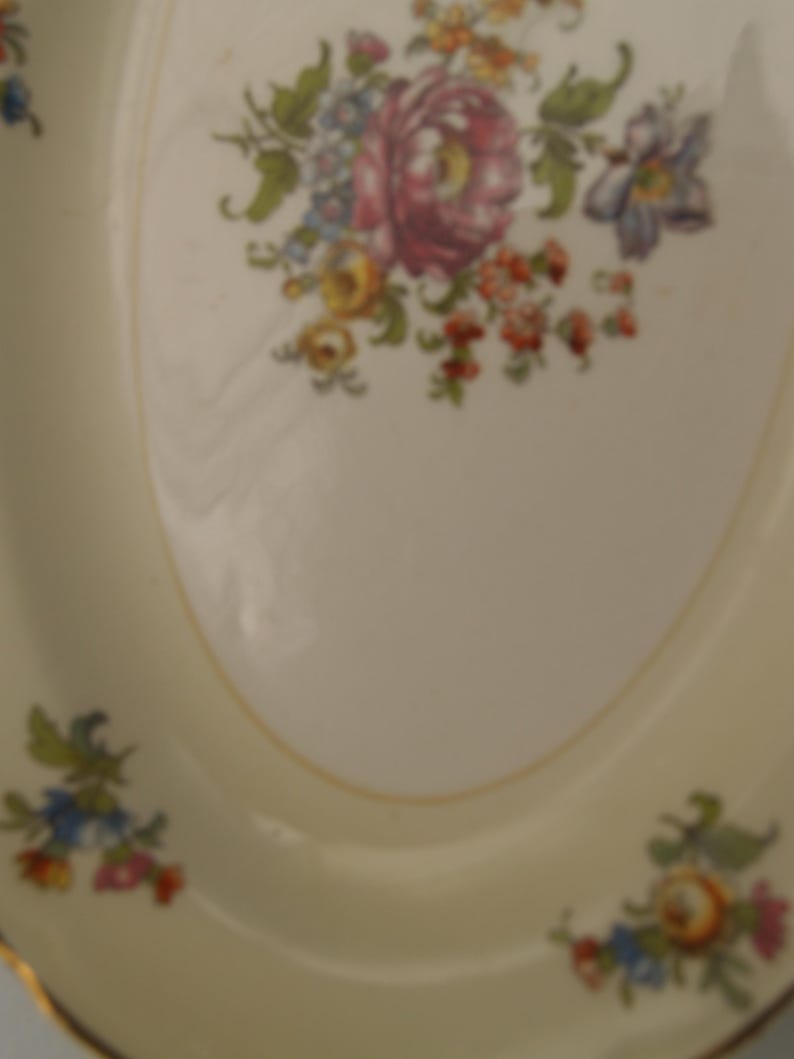 Edwin Knowles Floral Pattern Oval Platter - Etsy