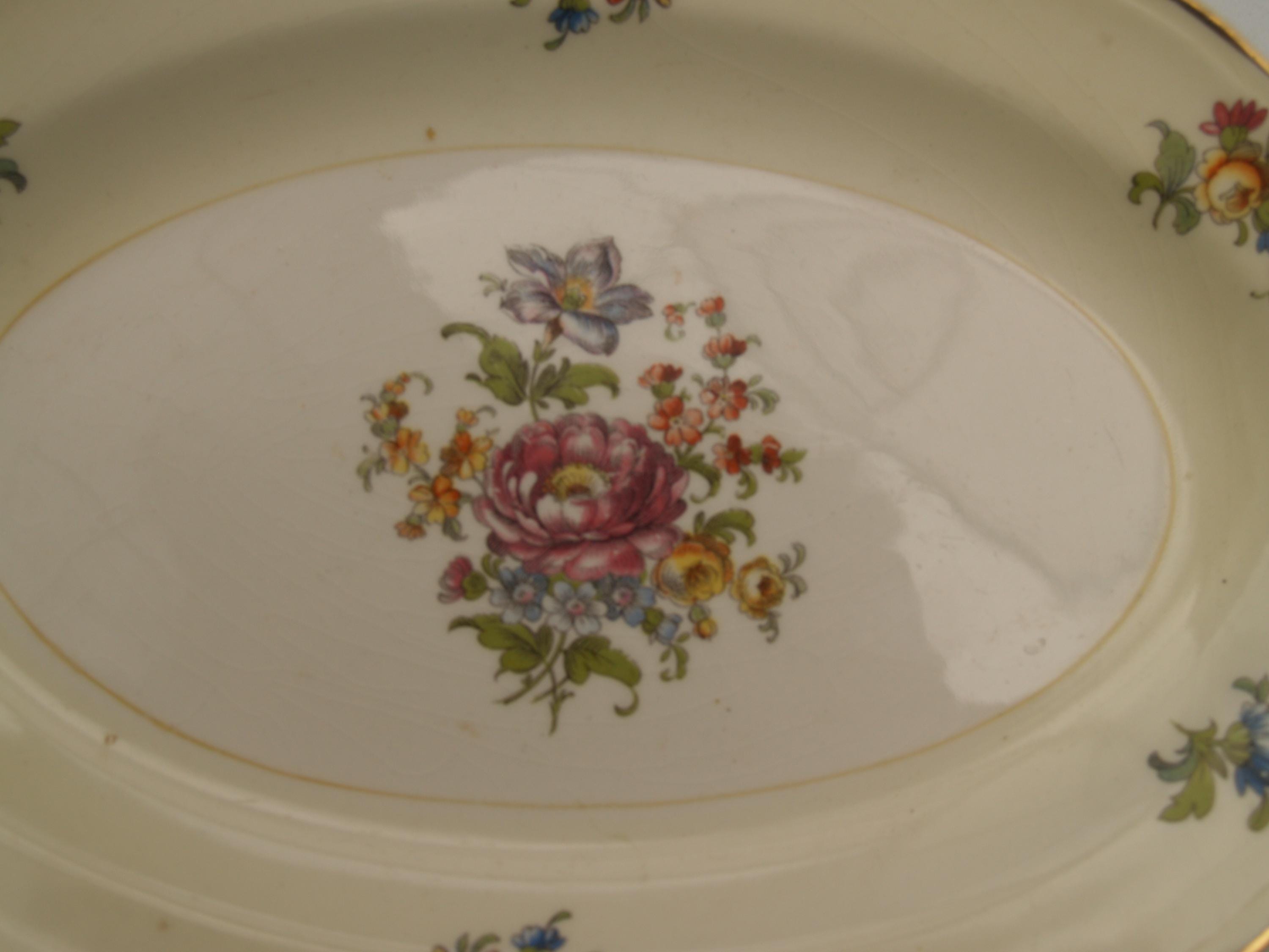 Edwin Knowles Floral Pattern Oval Platter - Etsy