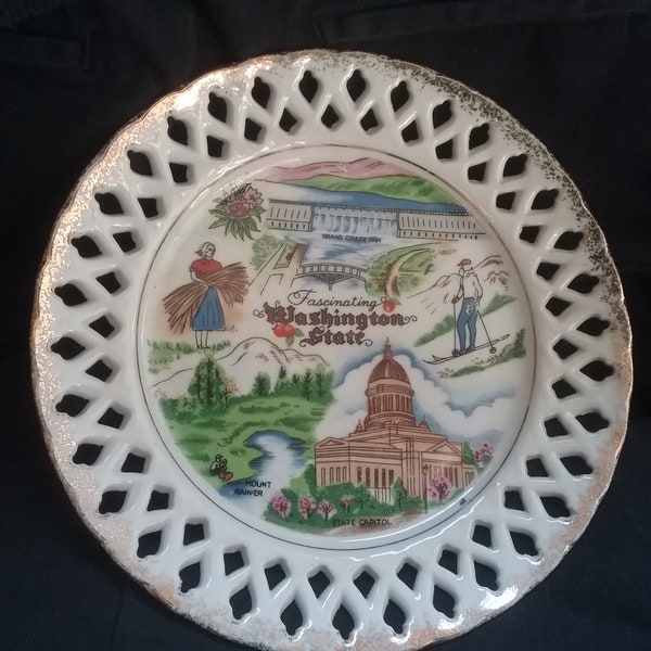 Souvenir Washington State Plates Etsy