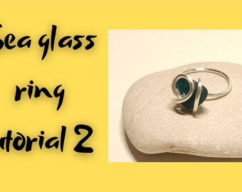 Sea glass ring tutorial, Wire wrapped ring tutorial,Very easy tutorial