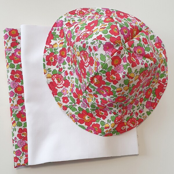 Kit couture d'un chapeau d'enfant, tissu Liberty, Betsy