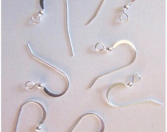 10 ball earrings silver hooks