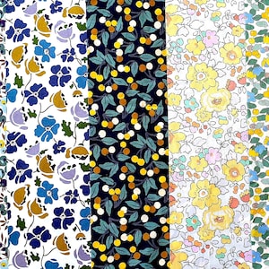 5 tessuti Liberty Tana Lawn 25x25cm - Frutta dorata