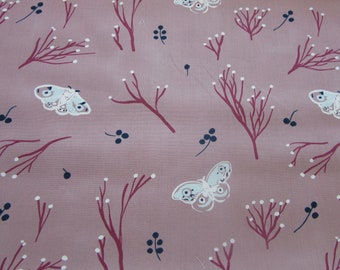 Organic cotton fabric Butterfly and Berry - 110x50cm