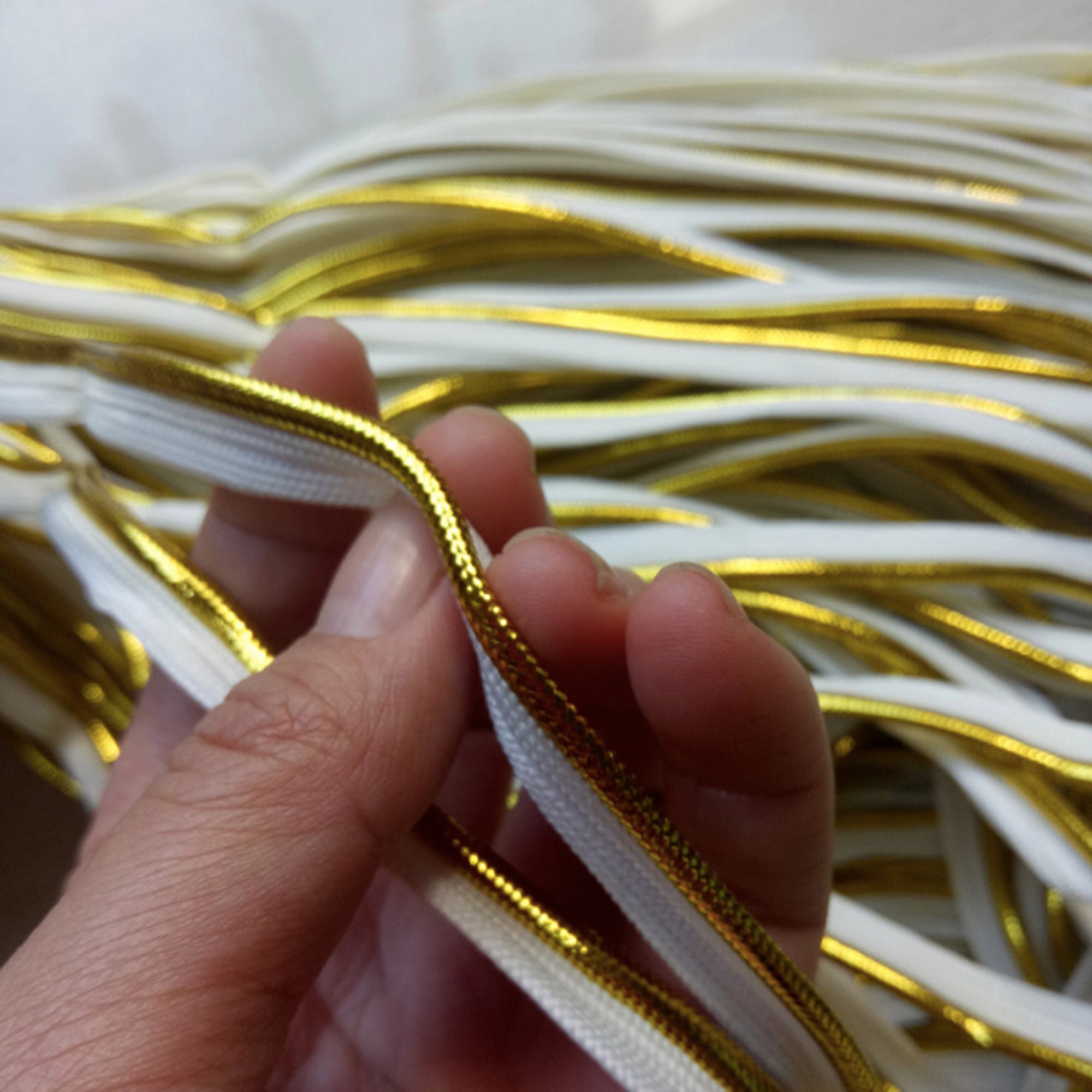 Gold metallic piping 1m Etsy