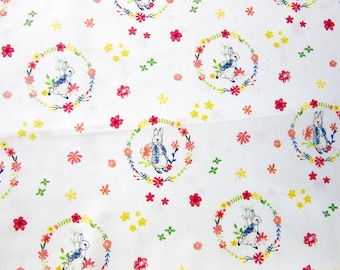 Pierre Lapin Collection Fabric - Floral Wreath - 110x50cm