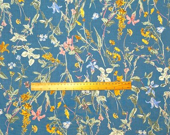 Japanese cotton linen fabric - Yuri E - 110x50cm