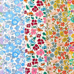 5 liberty tana lawn fabrics 25x25cm - Peggy