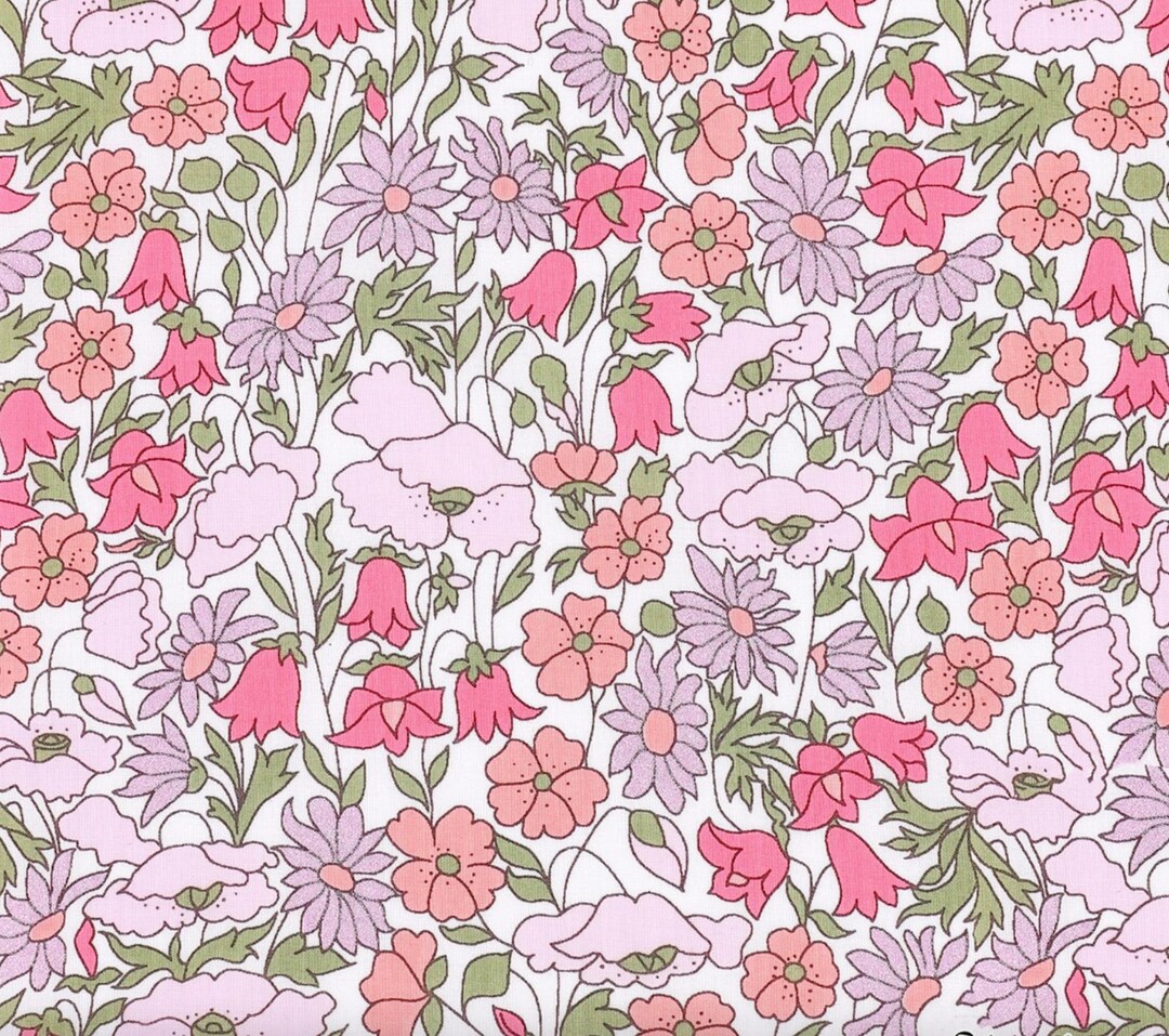 Liberty Tana Lawn POPPY DAISY Fabric Sparkling Pink - 136x25cm - Etsy