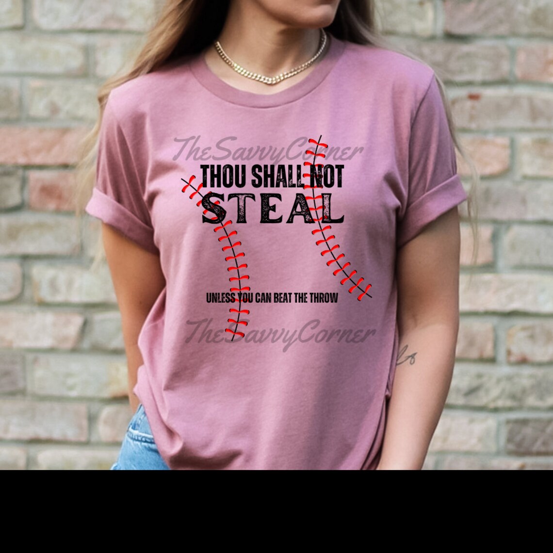 Thou Shall Not Steal/ Beat the Throw / Baseball / PNG / Etsy