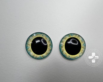 25mm Half round Glass Fantasy Reborn Eyes (Blue/Yellow/Black)