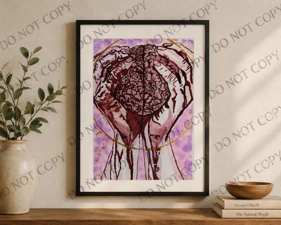 The Invisible Weight | Chiari Malformation Mixed Media Artwork | Artist Signed Copy