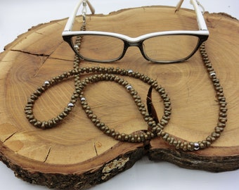 Brillenkette 2 in 1 Bronze oder Grau