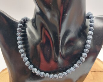 Herren Halskette aus gefärbten Achatperlen 8 mm in Wunschlänge