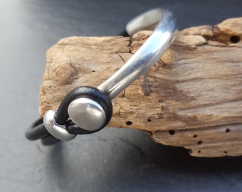 Lederarmband in Schwarz