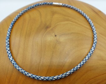 Kette Lederkette in Blau