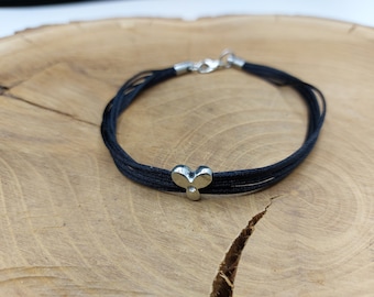 Fußband, Armband in Schwarz