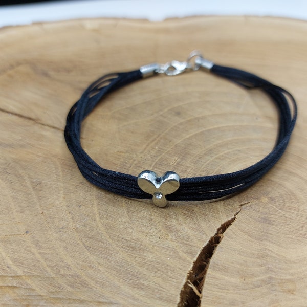 Fußband, Armband in Schwarz