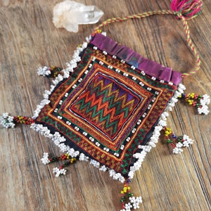 SALE Tribal Vintage Silk Pouch from Nuristan region Afganistan