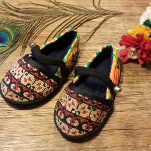 SALE Baby Shoes, Tribal Baby slipper, Ethnic Baby Shoe, Hmong Baby Shoes image 1