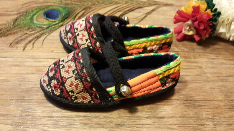 SALE Baby Shoes, Tribal Baby slipper, Ethnic Baby Shoe, Hmong Baby Shoes image 2