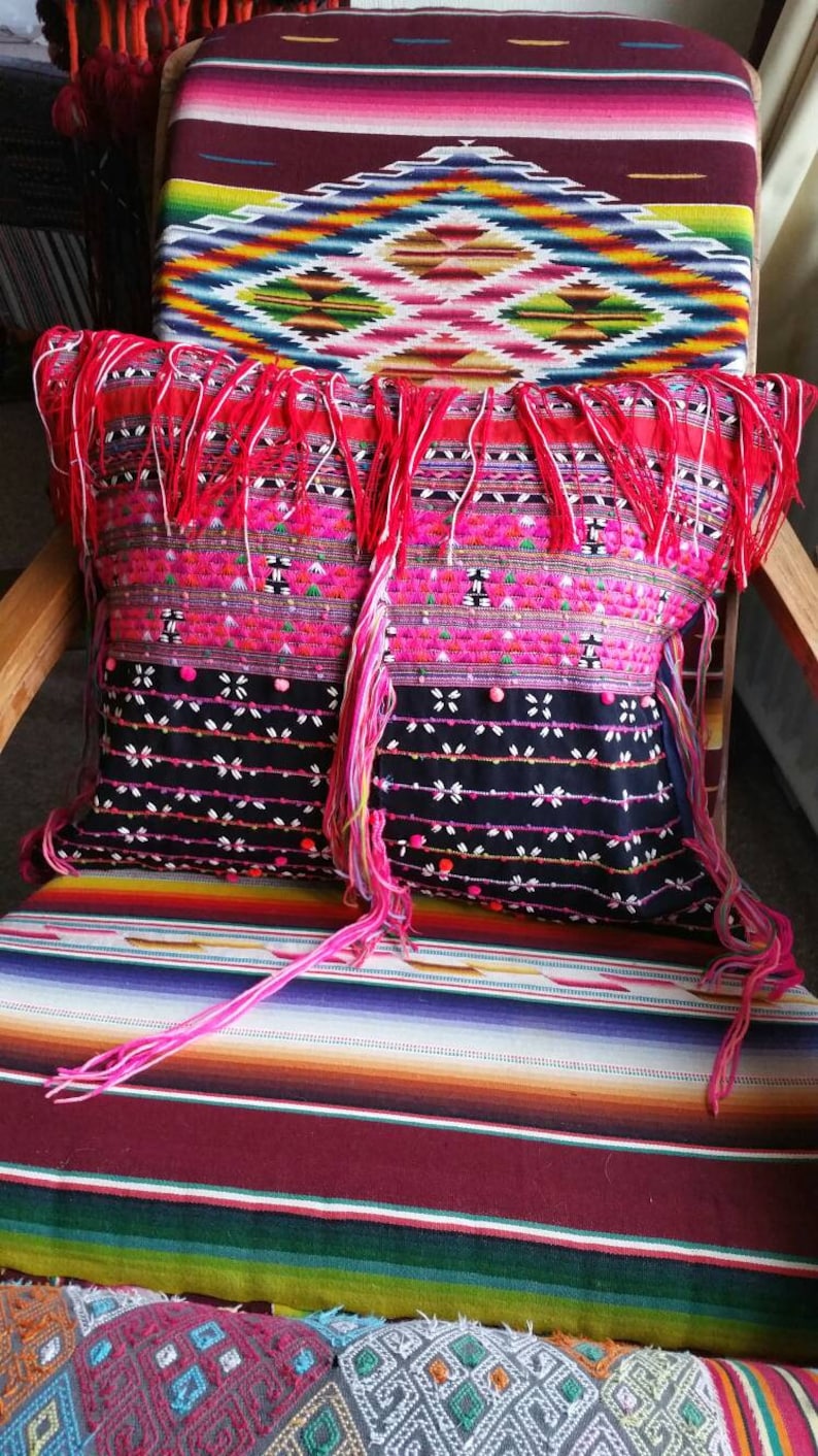 Unique One of a kind and made with love Karen pillowcase Boho pillow Traditional Karen Woven Dress Up cycled