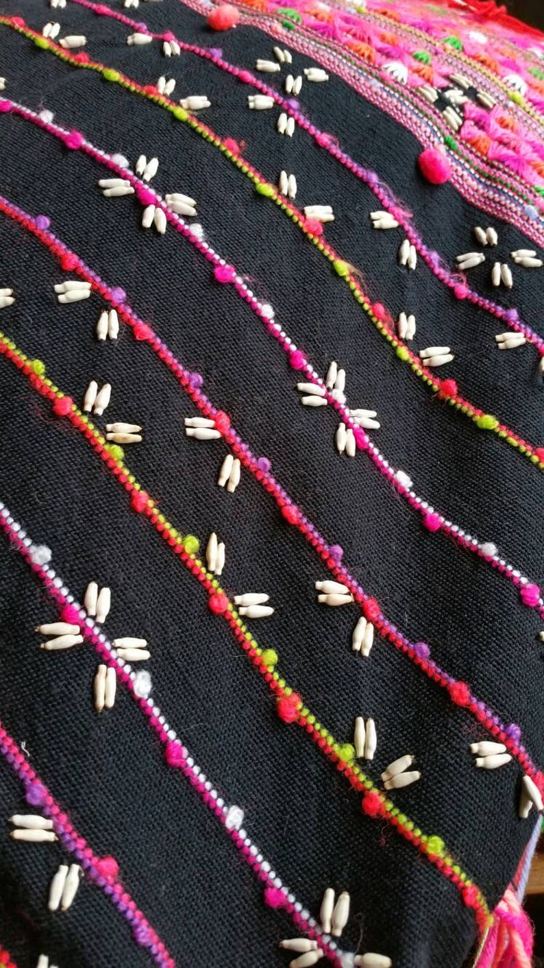 Unique One of a kind and made with love Karen pillowcase Boho pillow Traditional Karen Woven Dress Up cycled