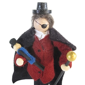 Drosselmeyer Nutcracker Ballet Wooden Ornament, Christmas Nutcracker Decorations, Gifts for Ballet Dancers - Stocking Stuffers
