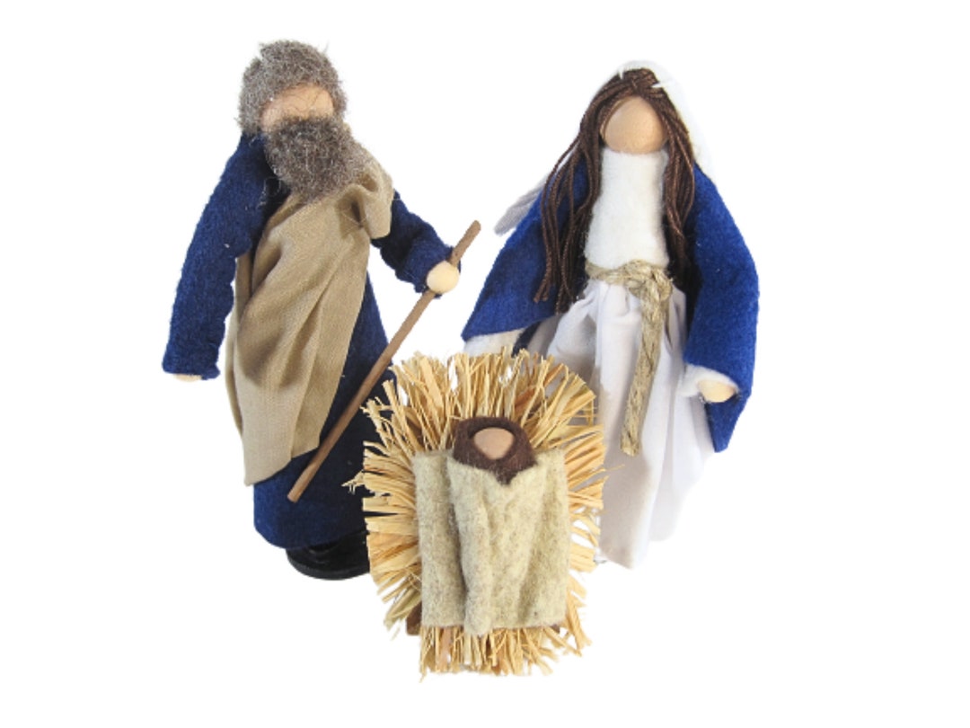 Wooden and Felt Nativity, Choose Between Full or Partial Set, Christmas ...