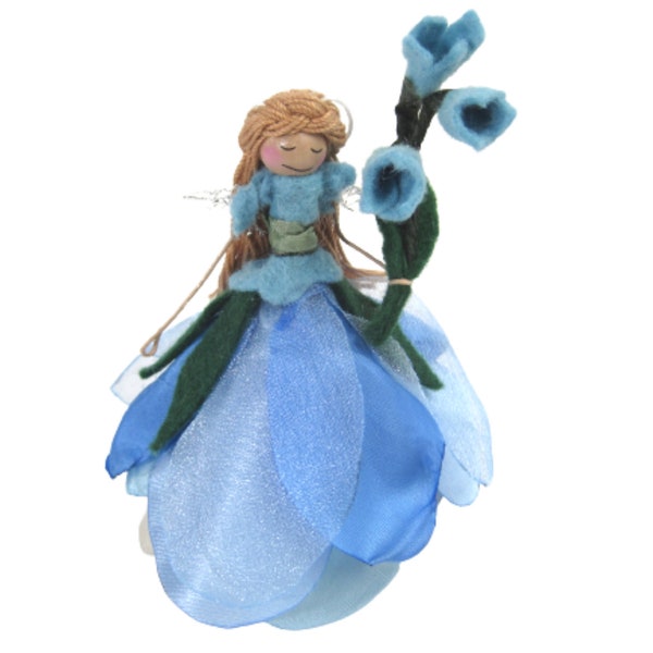 Bluebell Flower Fairy Ornament, Summer Fairy Decoration, Gifts for Gardeners, Flower Lovers, Girls, Nurseries, Birthdays, Mother's Day